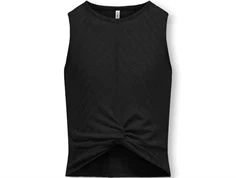 sort top med bindedetalje